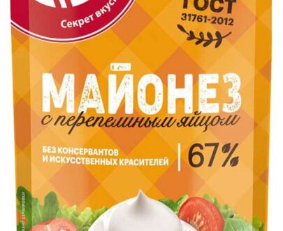 Майонез Красная птица на перепелином яйце 67%, 400 мл