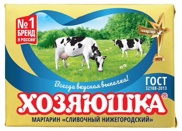 Маргарин сливочный «Хозяюшка» «Нижегородский» ГОСТ 60%, 200 г