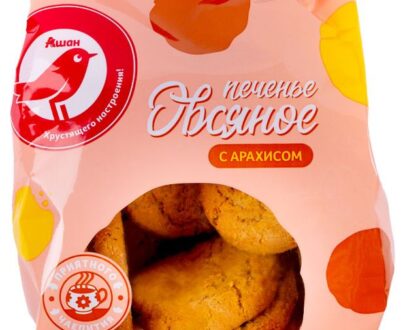 Печенье Красная птица овсяное с арахисом, 400 г