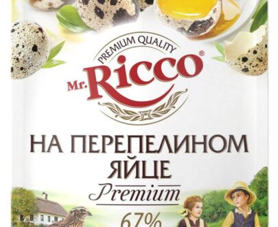Майонез Mr.Ricco На перепелином яйце 67%, 220 мл