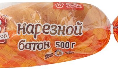 Батон пшеничный нарезной белый «Хлебозавод №22» ГОСТ, 500 г