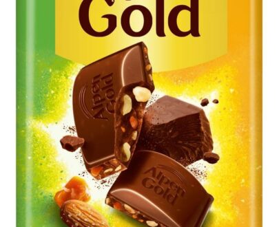 Шоколад молочный Alpen Gold соленый миндаль и карамель, 80 г