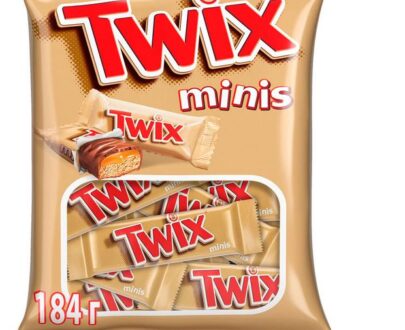Конфеты шоколадные TWIX minis с карамелью и печеньем, 184 г